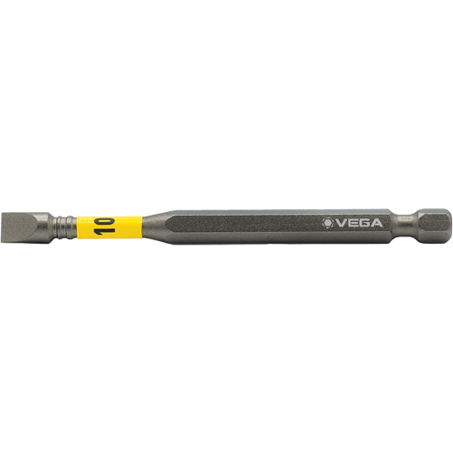Embout pour outils &eacute;lectriques Impactech, Fente, Embout 10F-12R, Prise 1/4", Longueur 3-1/2" Pryde Industrial Inc.