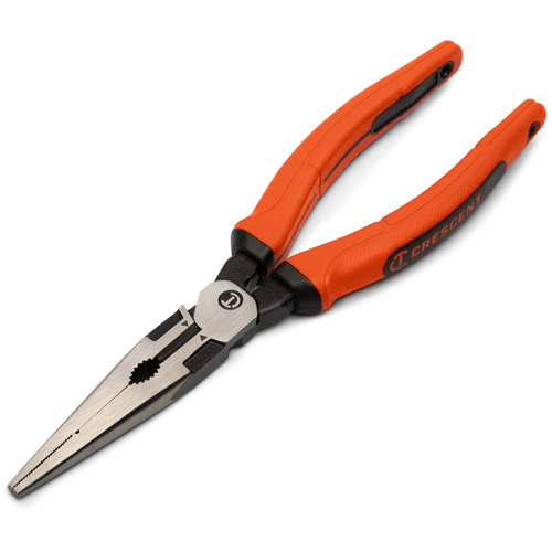 Pince &agrave; bec long Z2 avec poign&eacute;e &agrave; prise en cuir double mat&eacute;riau, 8" lo Pryde Industrial Inc.
