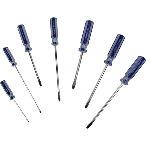 Slotted Screwdriver Kit, 7 Pcs. Pryde Industrial Inc.