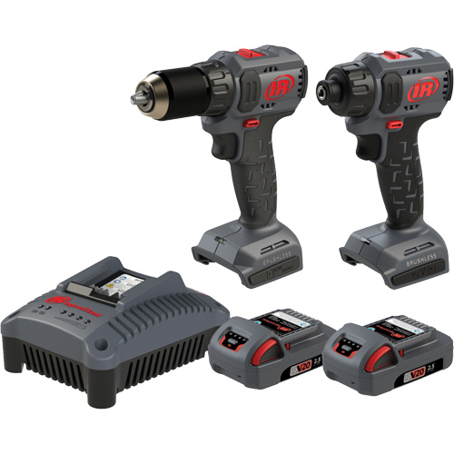 Compact Drill & Screwdriver Cordless Combo Tool Kit, Lithium-Ion, 20 V Pryde Industrial Inc.