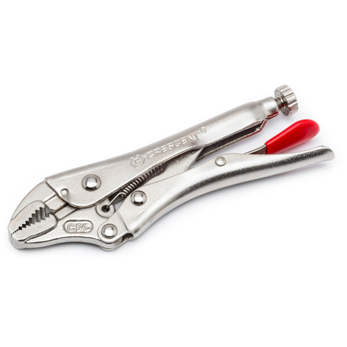 Locking Pliers with Wire Cutter, 7" Length, Curved Jaw Pryde Industrial Inc.