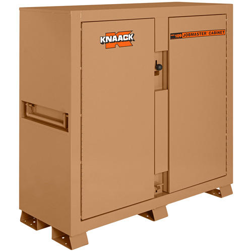 Model 109 Jobsite Cabinet with Padlock, Steel, 47.5 Cubic Feet, Tan Pryde Industrial Inc.