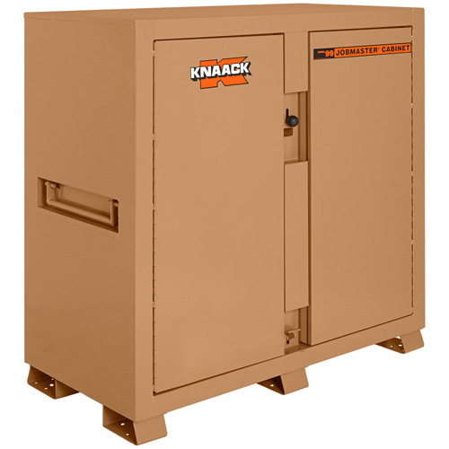 Model 99 Jobsite Cabinet with Double Doors & 2 Padlocks, Steel, 59.4 Cubic Feet, Tan Pryde Industrial Inc.