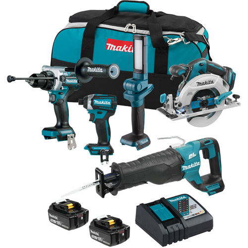 Ensemble de 5 outils sans fil LXT &agrave; moteur sans balais, Lithium-ion, 18 V Pryde Industrial Inc.