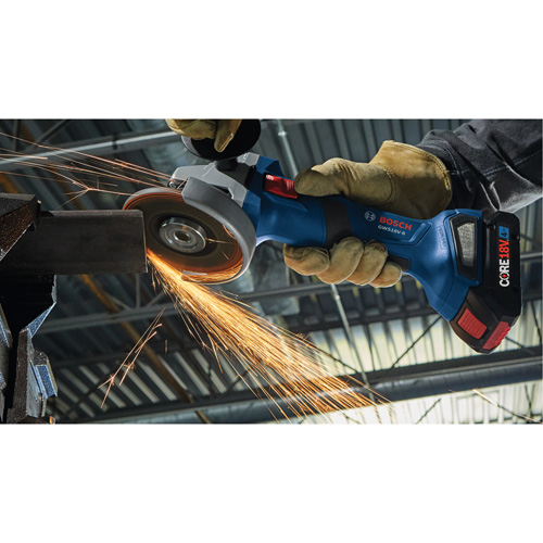 Rectifieuse angulaire sans balais avec interrupteur coulissant, Roue de 4-1/2", 18 V Pryde Industrial Inc.