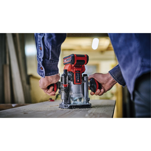 Toupie compacte avec base fixe et plongeante professionnelle sans fil (outil seulement) Pryde Industrial Inc.