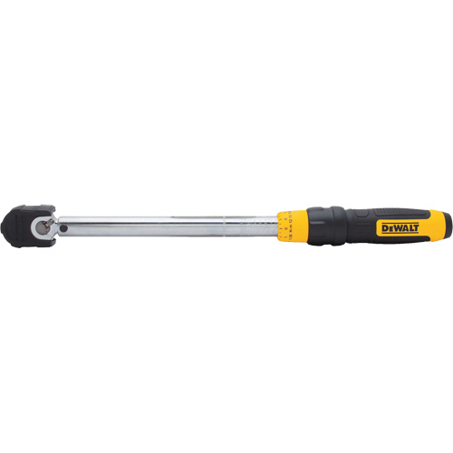 Cl&eacute; dynamom&eacute;trique &agrave; microm&egrave;tre, &agrave; cliquer, Entraînement 3/8" carr&eacute;, 20 - 100 lb-pi/27,11-135. 58 N.m Pryde Industrial Inc.