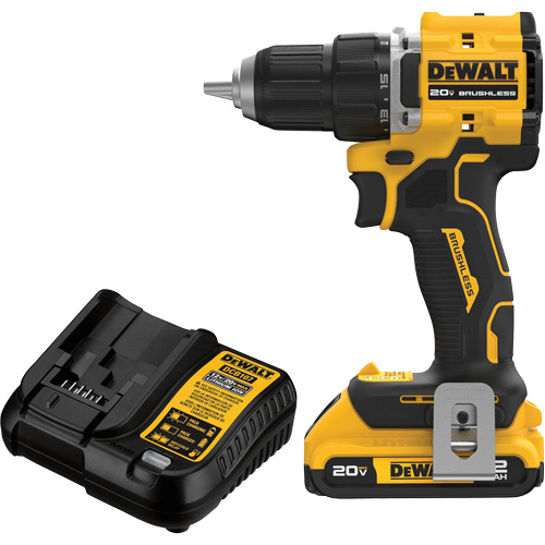 Ensemble visseuse-perceuse sans fil et sans balai ATOMIC COMPACT SERIES, Lithium-ion, 20 V, Mandrin 1/2" Pryde Industrial Inc.