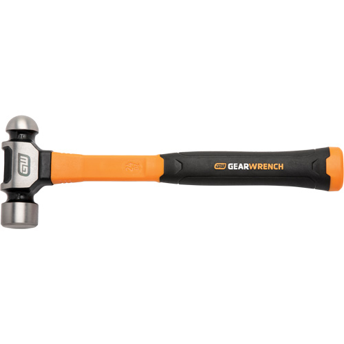 Ball Pein Hammer, 24 oz. Head Weight, Plain/Polished Face, Fibreglass Handle Pryde Industrial Inc.