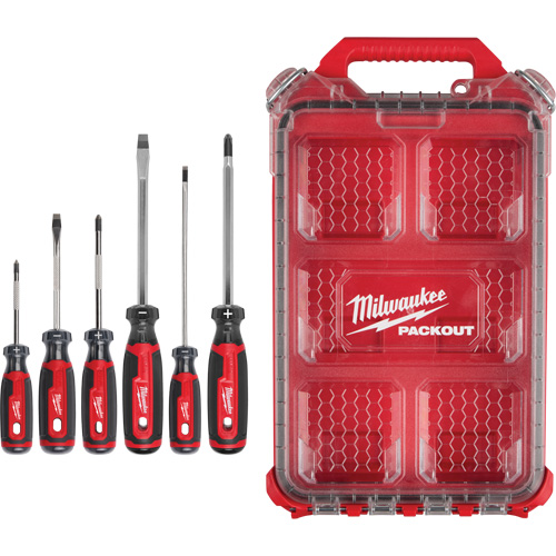 Ensemble de tournevis &agrave; prise coussin&eacute;e avec organisateur compact &agrave; profil bas PACKOUT, 6 m Pryde Industrial Inc.