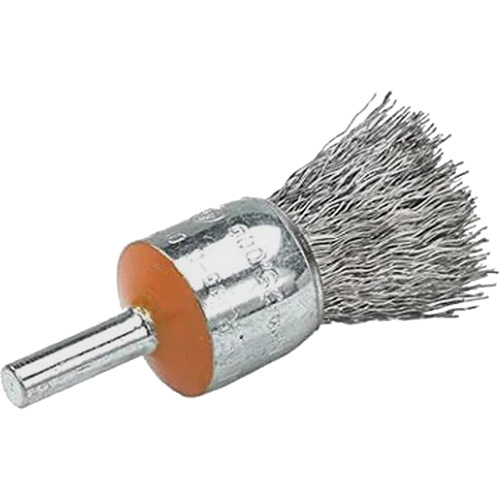 Brosses mont&eacute;es &agrave; fils cr&ecirc;p&eacute;s, 1/2", Fils 0,02", Tige 1/4" Pryde Industrial Inc.