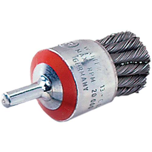 Brosse mont&eacute;e &agrave; fils nou&eacute;s, 1-1/8" dia., dia. Des fils 0,02", Tige 1/4" Pryde Industrial Inc.