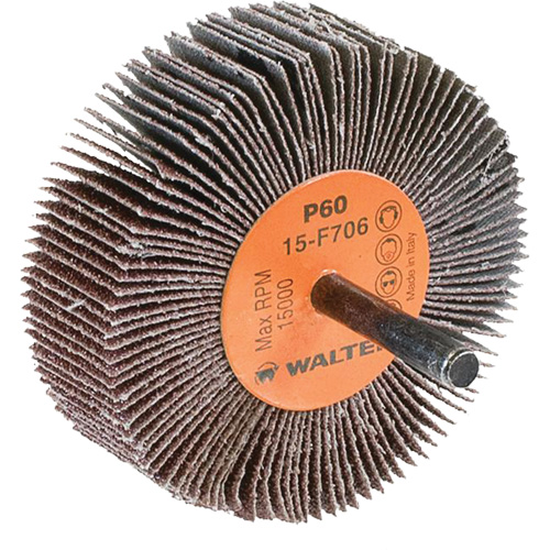 Flap Wheels-Coolcut Flap Wheels, Aluminum Oxide, 60 Grit, 3" x 1" x 1/4" Pryde Industrial Inc.