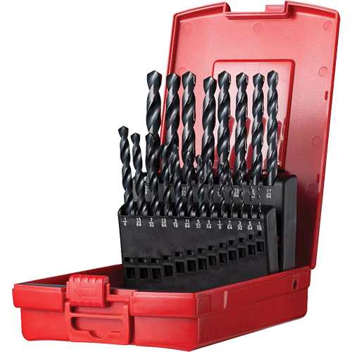 Jobber Length Drill Bit Set, 21 Pieces, High Speed Steel Pryde Industrial Inc.