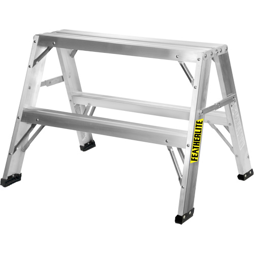 Industrial-Duty Sawhorse, 2' H x 31.9375" W x 23.50" D, 300 lbs. Capacity, Aluminum Pryde Industrial Inc.