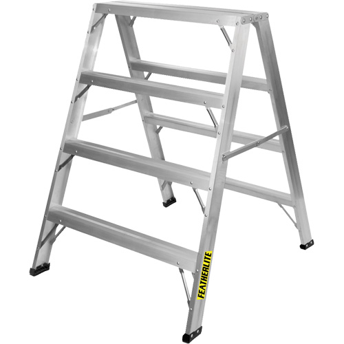 Industrial-Duty Sawhorse, 4' H x 34.6875" W x 39.50" D, 300 lbs. Capacity, Aluminum Pryde Industrial Inc.