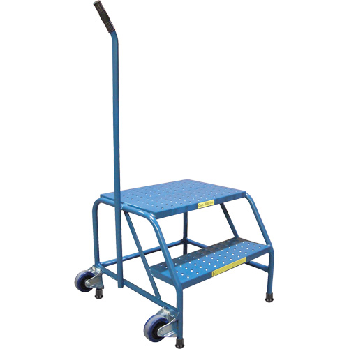 Escabeaux roulants Tilt-N-Roll, 2 marche(s), 24" l x 29" la x 19" h, Capacit&eacute; 300 lb Pryde Industrial Inc.