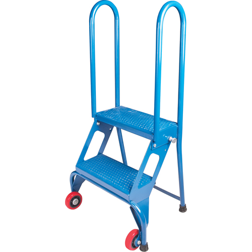 Portable Folding Ladder, 2 Steps, Perforated, 20" High Pryde Industrial Inc.