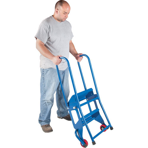 Portable Folding Ladder, 4 Steps, Perforated, 40" High Pryde Industrial Inc.