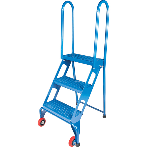 &eacute;chelle pliante portative, 3 marches, Perfor&eacute;, Hauteur 30" Pryde Industrial Inc.