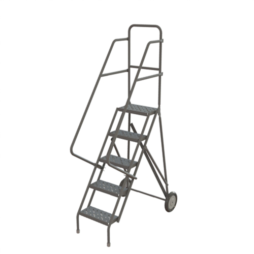 Rolling Ladder, 5 Steps, Serrated, 50" High Pryde Industrial Inc.