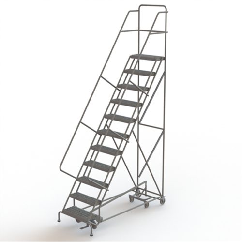 &eacute;chelles roulantes multidirectionnelles, 11 marches, Largeur de la marche 24", Hauteur de la plateforme 110", Acier Pryde Industrial Inc.