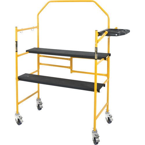 nsemble d'&eacute;chafaudage &agrave; montant de s&eacute;curit&eacute; & tablette pour outils de 4' Jobsite Series, Cadre Acier, 49-1/2" p x 57-3/4" h Pryde Industrial Inc.