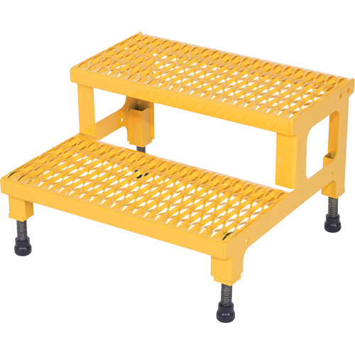 Adjustable Step-Mate Stand, 2 Step(s), 23-13/16" W x 22-7/8" L x 15-1/4" H, 500 lbs. Capacity Pryde Industrial Inc.