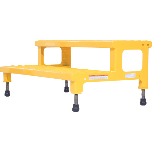 Adjustable Step-Mate Stand, 2 Step(s), 36-3/16" W x 22-7/8" L x 15-1/4" H, 500 lbs. Capacity Pryde Industrial Inc.