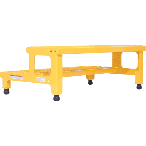 Adjustable Step-Mate Stand, 2 Step(s), 36-3/16" W x 22-7/8" L x 15-1/4" H, 500 lbs. Capacity Pryde Industrial Inc.