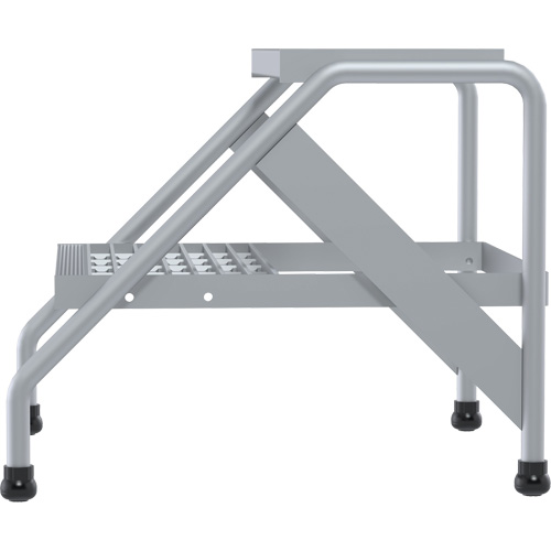 Aluminum Step Stand, 2 Step(s), 22-13/16" W x 24-9/16" L x 20" H, 500 lbs. Capacity Pryde Industrial Inc.