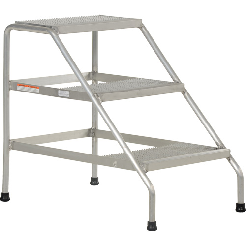Escabeau en aluminium, 3 marche(s), 22-13/16" la x 34-9/16" lo x 30" h, Capacit&eacute; 500 lb Pryde Industrial Inc.