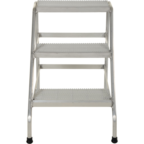 Escabeau en aluminium, 3 marche(s), 22-13/16" la x 34-9/16" lo x 30" h, Capacit&eacute; 500 lb Pryde Industrial Inc.