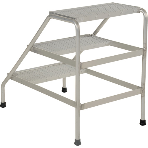 Escabeau en aluminium, 3 marche(s), 22-13/16" la x 34-9/16" lo x 30" h, Capacit&eacute; 500 lb Pryde Industrial Inc.