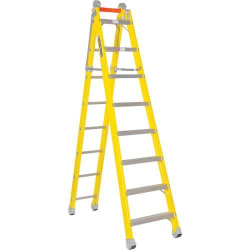 Step to Straight Ladder, 13.8', Fibreglass, 375 lbs., CSA Grade 1AA Pryde Industrial Inc.