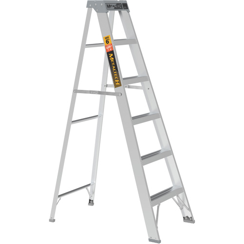 Step Ladder, 6', Aluminum, 225 lbs. Capacity, Type 2 Pryde Industrial Inc.