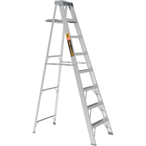 Step Ladder with Paint Tray, 8', Aluminum, 225 lbs. Capacity, Type 2 Pryde Industrial Inc.