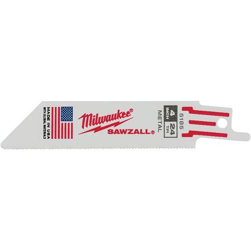 Sawzall&reg; Reciprocating Saw Blades, Bi-Metal, 24 TPI, 4" L x 3/4" W Pryde Industrial Inc.