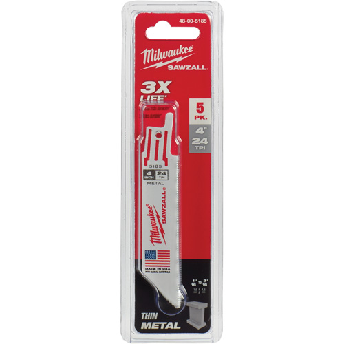 Sawzall&reg; Reciprocating Saw Blades, Bi-Metal, 24 TPI, 4" L x 3/4" W Pryde Industrial Inc.