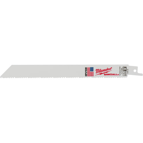 Sawzall&reg; Reciprocating Saw Blade, Bi-Metal, 10-14 TPI, 8" L x 5/8" W Pryde Industrial Inc.