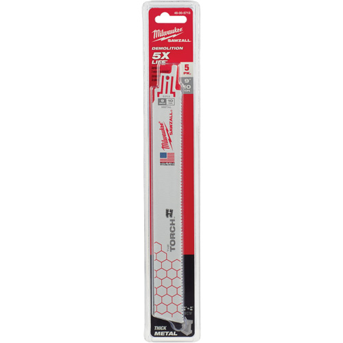 The Torch Sawzall&reg; Blade, Bi-Metal, 10 TPI, 9" L x 1" W Pryde Industrial Inc.