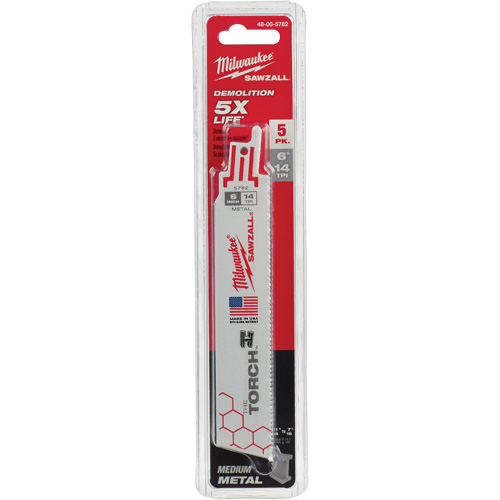 Lames The Torch Sawzall, Bim&eacute;tal, 14 Dents par pouce, 6" lo x 1" la Pryde Industrial Inc.