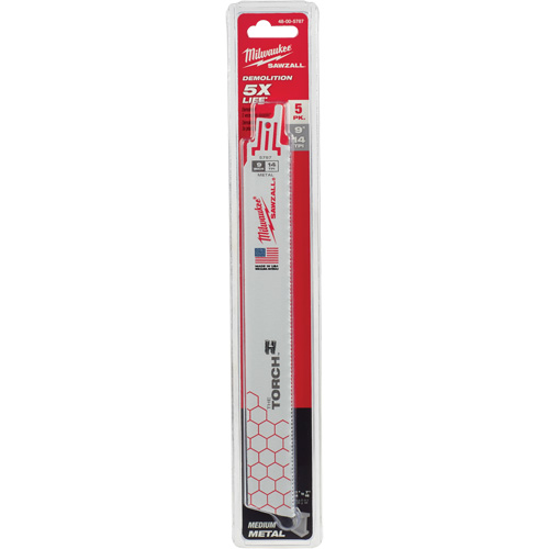 The Torch Sawzall&reg; Blades, Bi-Metal, 14 TPI, 9" L x 1" W Pryde Industrial Inc.