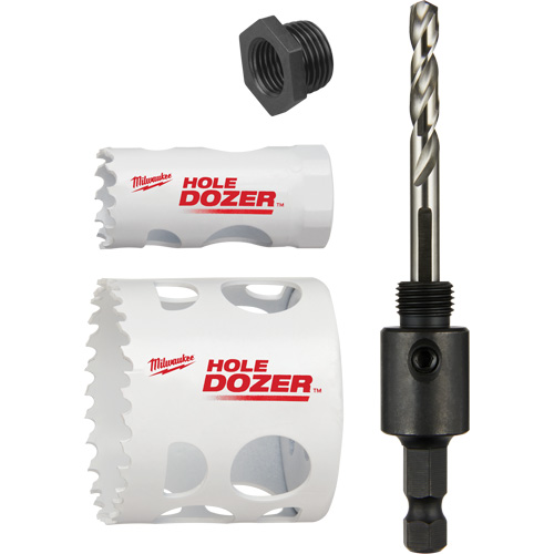 Trousse de scie-cloche Hole Dozer pour verrou de porte, 4 morceaux Pryde Industrial Inc.