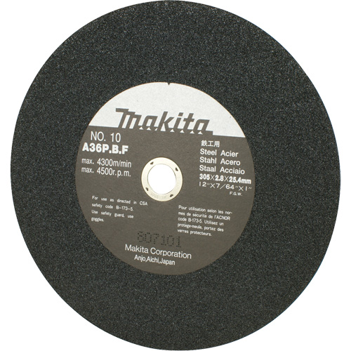 Abrasive Wheel for Cut Off Saws & Angle Cutters, 12" x 7/64", 1" Arbor, 4500 RPM Pryde Industrial Inc.