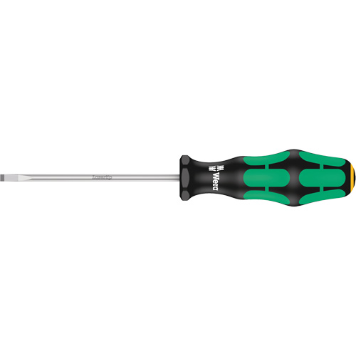 Slotted Screwdriver, 4 mm Tip, Round, 7-25/32" L, Plastic Handle Pryde Industrial Inc.