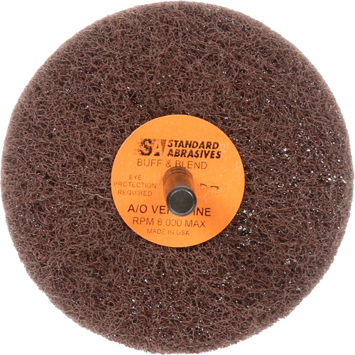 Meule Buff & Blend Standard Abrasives, 3" dia. x 1" la, Arbre 1/4", Oxyde d'aluminium Pryde Industrial Inc.
