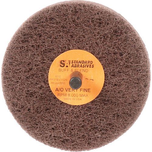 Meule Buff & Blend Standard Abrasives, 3" dia. x 3" la, Arbre 1/4", Oxyde d'aluminium Pryde Industrial Inc.