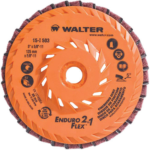 Enduro-Flex 2-in-1 Flap Disc, 5" x 5/8"-11, 80 Grit, Ceramic Pryde Industrial Inc.