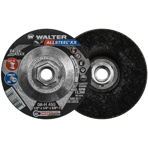 Meule HP XX, 4-1/2" x 1/4", Arbre 5/8"-11, Oxyde d'aluminium, Type 27 Pryde Industrial Inc.